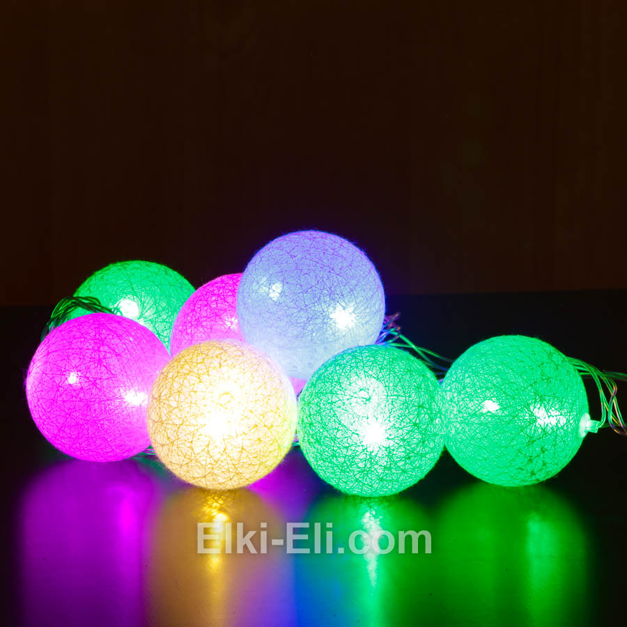 ГИРЛЯНДА LED РАЗНОЦВЕТНАЯ, 3 М, D ШАРИКОВ 6 СМ, фото ГИРЛЯНДА LED РАЗНОЦВЕТНАЯ, 3 М, D ШАРИКОВ 6 СМ, фото